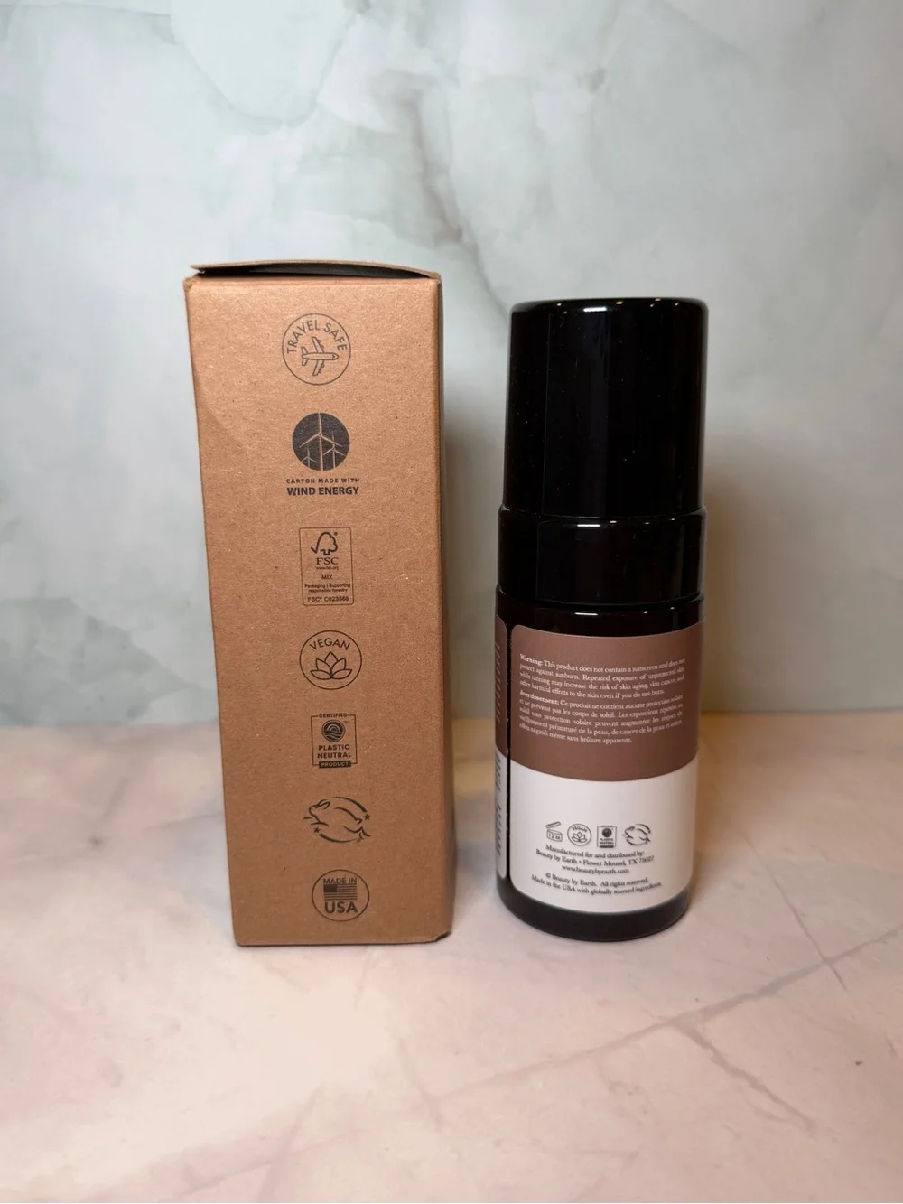 Beauty by Earth Self Tanner Mousse Medium to Dark 3.3 oz